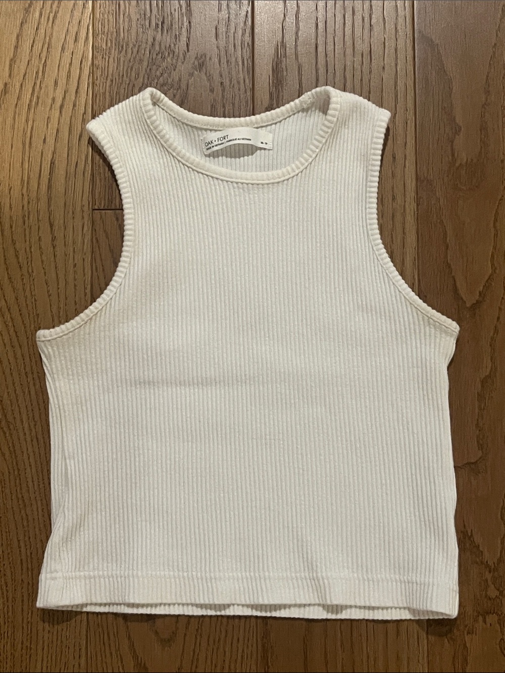 OAK + FORT Ribbed Tank Top - Ivory